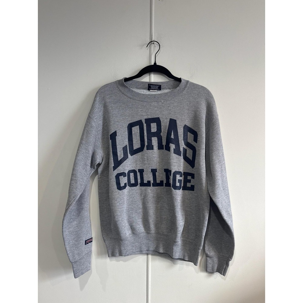 Vintage Loras College Sweatshirt Mens Small Gray College NCAA JanSport 90s